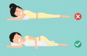 Helpful sleeping positions